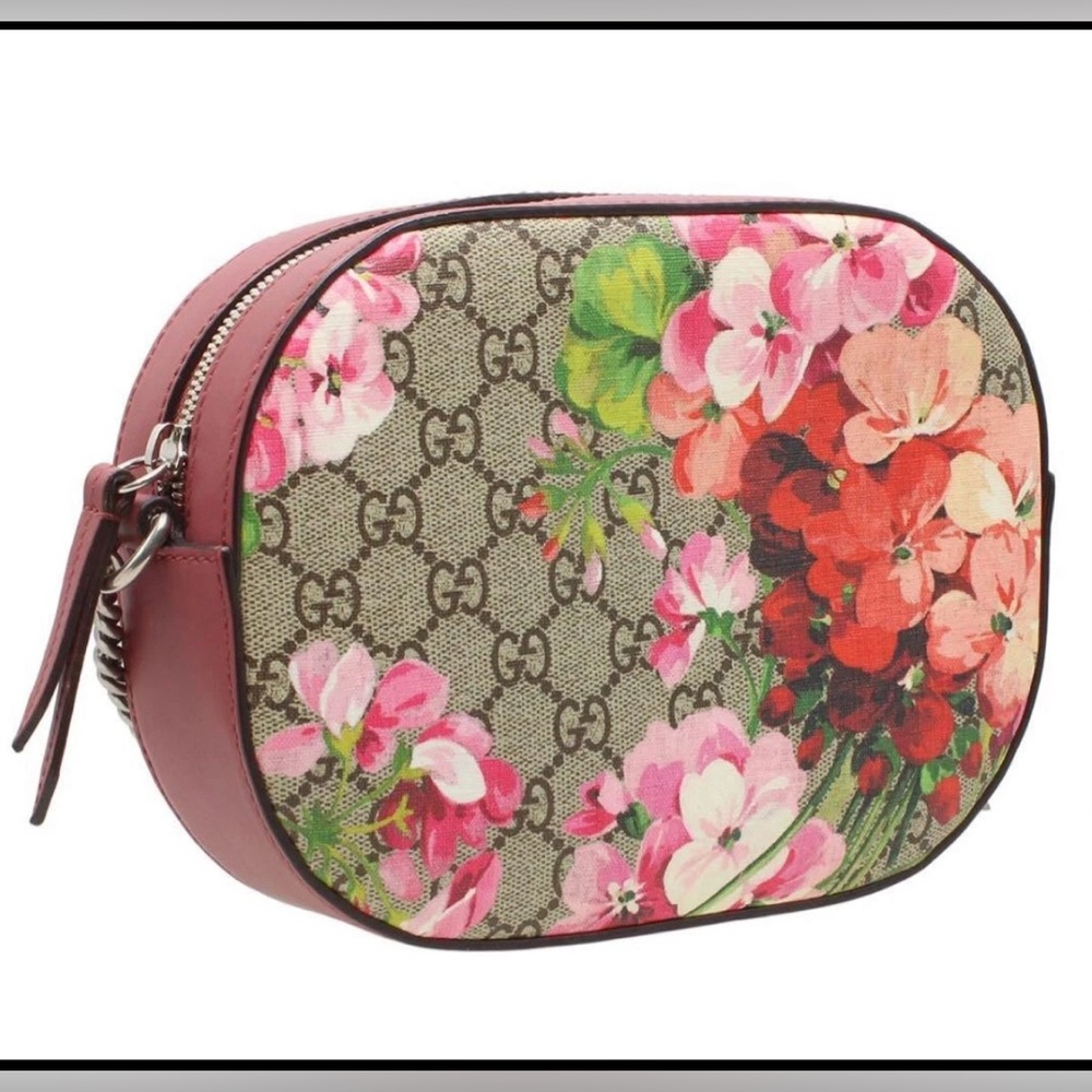 🌺 💯 Gucci GG Supreme Blooms Mini Chain Shoulder/Crossbody Bag